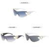 Y2k Herz Sonnenbrille Mode Randlos UV400 Sonnenschutz Für Street Style