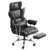 Executive Office Chair High Back Chair Footrest & Removable Armrests Black