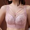 No Underwire Bra Women's Plus Size Full Cup Bra Gathered and Adjusted Lace Bra Breast Cinching Accessory Push Up Bra