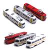 Classic Train Tram Diecast Pull Back Model with LED Music Developmental Kids Toy