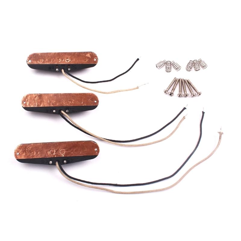 3 Pieces HL148/HL150/HL152 Maple Single Coil Pickup Set for Neck Middle Bridge Guitar Musical Instrument Accessory Kits