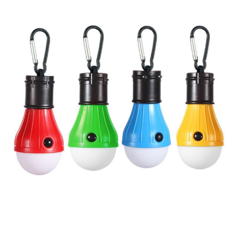 1/4Pcs Emergency Waterproof Adventure Hanging Light Portable LED Camping Lantern Tent Lamp Light Bulb AAA Batteries Powered