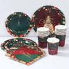 Decorations Christmas Party Supplies 16 Servings Cup Plate Napkins Tablecloth  Xmas Party