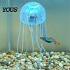 Decorative Jellyfish for Aquariums Aquarium Faux Jellyfish, Soft Silicone Fluorescent Realistic Floating Luminous Fish Tank Decor Saltwater Tanks