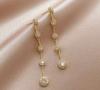 Accessories for Women Long Tassel Threader Earrings for Women Wave Shaped Simple Long Chain Earring Wedding Party Zircon Gift