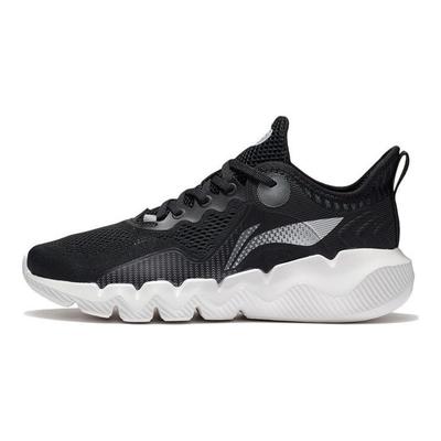 LiNing Soft Trendy Shock Absorbing Non-Slip Wear-Resistant Low-Top Casual Shoes Women Sneaker Black AGLS024-5