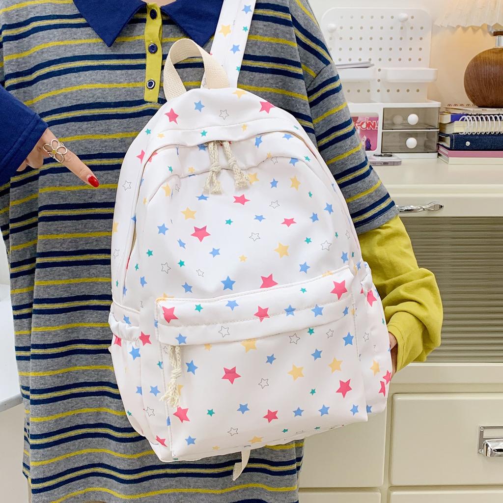 Schoolbag Small Fresh Cute Star Backpack Female Japanese Primary School Students Simple Schoolbag Leisure Travel Backpack