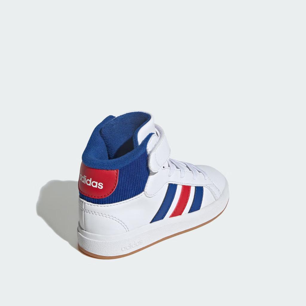 Adidas Shoes - Boys' Small Size GRAND COURT MID K Mid-top Casual Sports Sneakers. Product Code JP8876