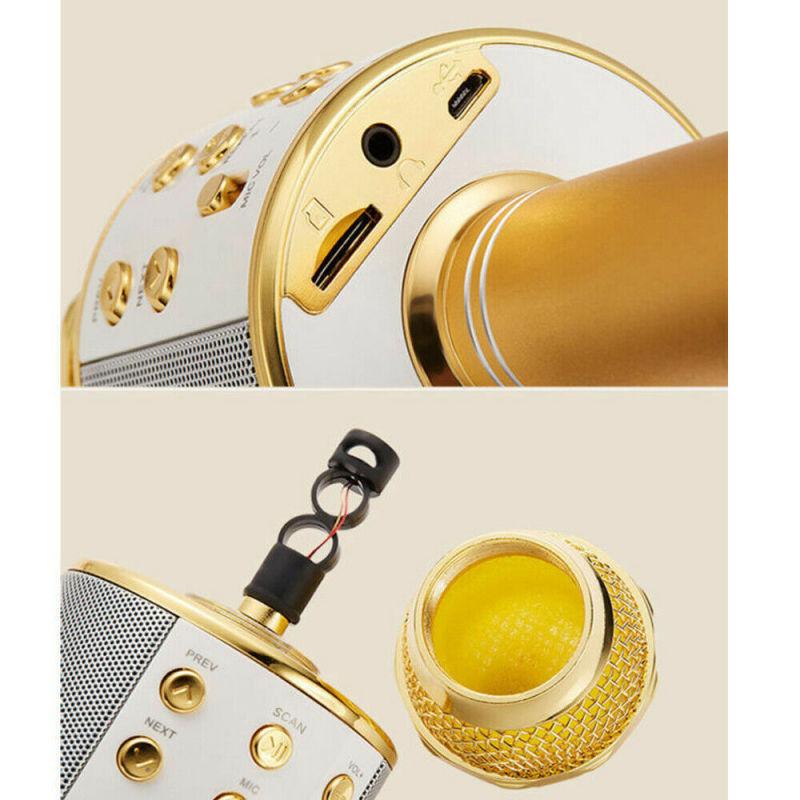 Ws858 Mobile  Phone  Microphone Wireless Bluetooth-compatible Microphone Speaker 800mah Ktv Player