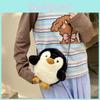 New Plush Penguin Childrens Crossbody Bag With Lightweight Construction And Animal Graphic