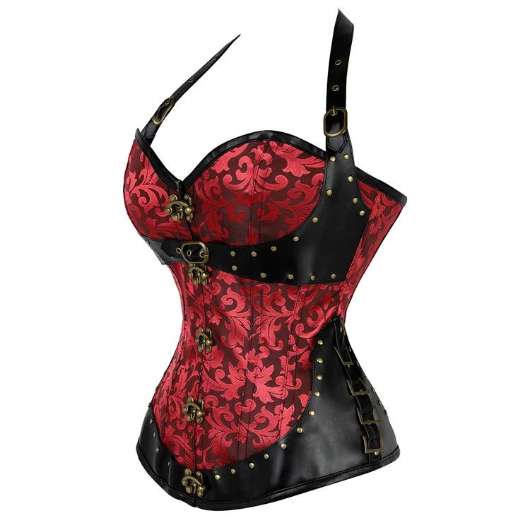 Hanging neck steel bone court Gothic shapewear