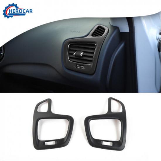 Dashboard Side Air Outlet Vent Cover Decoration Trim For Jeep Compass Matt Black