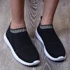 Women Shoes New Lightweight Fashionable Mesh Knit Exercise Flat Shoes Outdoor Shopping Park Walking One Foot Trendy Leisureshoes