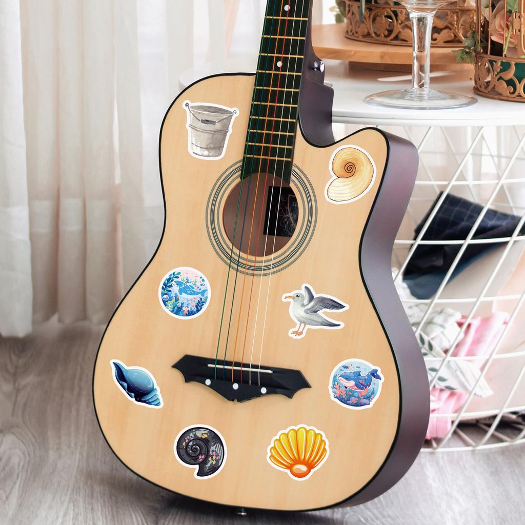 50/100 Sheets of Marine Series Stickers Mobile Phone Water Cup Waterproof Decorative Stickers Children's Hand Account DIY Stickers