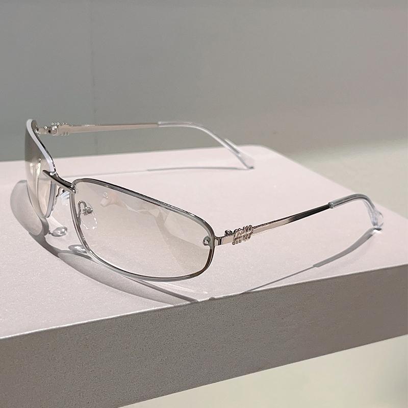 Y2k Rimless Sunglasses Women New Stylish Outdoor Decor Shades Women Trendy Luxury Brand Design Mirror Sun Glasses