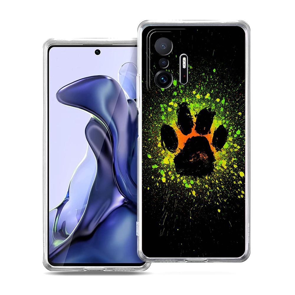 Dog Footprint Paw Cute Phone Case for Xiaomi Mi Poco F3 X3 X4 GT NFC M3 M4 11 Ultra 12 11X 11i Pro Lite 5G TPU Transparent Cover
