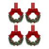 Plastic Bowknot Ribbon Closet Hanger Rings for Holiday Party Decorations Easy Installation Small Christmas Wre P9YB
