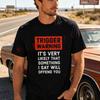 Funny TRIGGER WARNING Print Motorcycle New Cotton T-shirt Men Funny Harajuku Summer Short-Sleeve O-neck Tops Tee