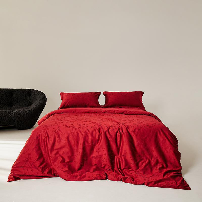 Svetanya 100S Jacquard Cotton Bed Linens Bedding Set Sheet Pillowcase Duvet Cover Twin Ru Queen King Size Queen Flat Sheet