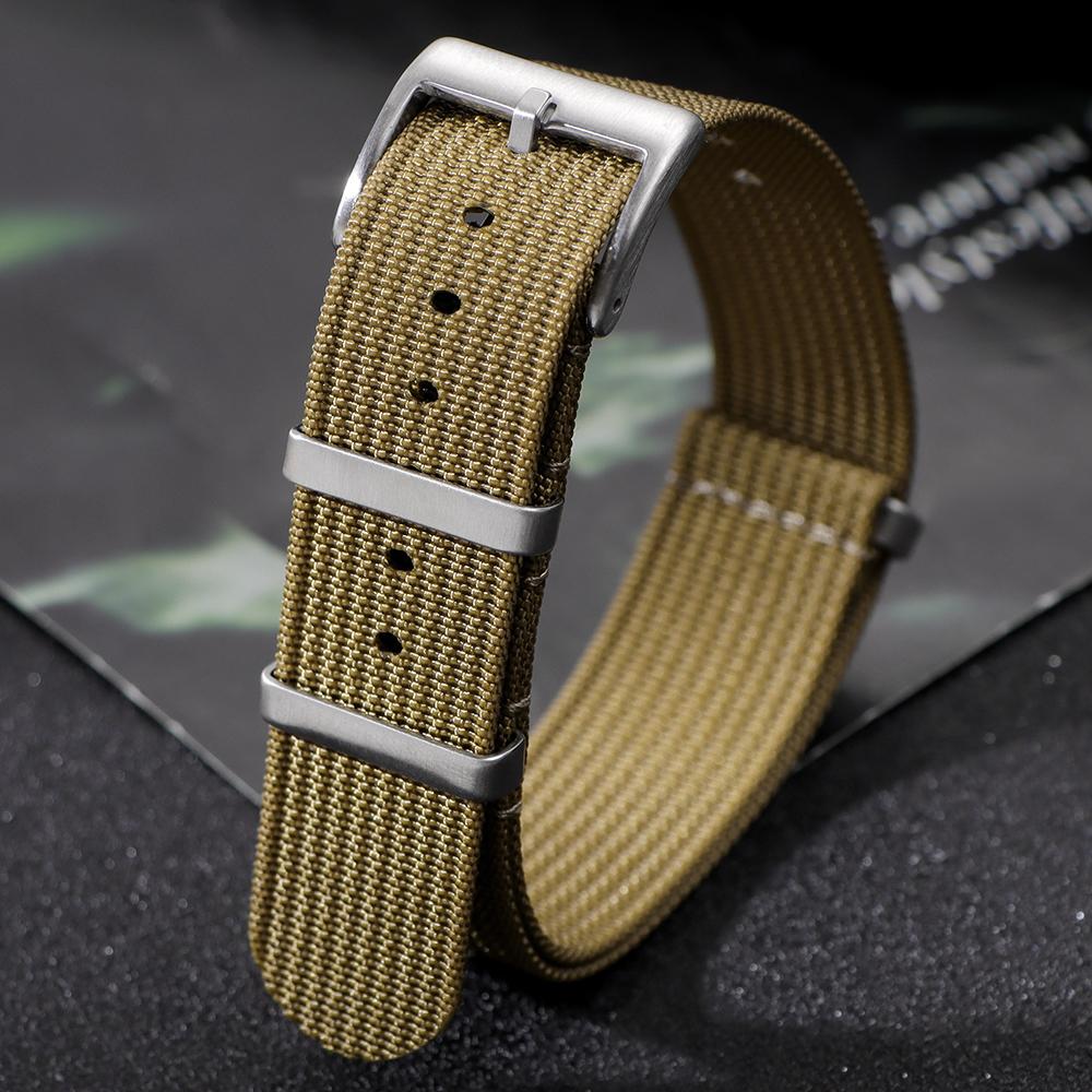 Ribbed Nylon Watch Band 18mm 20mm 22mm Comfortable Watch Straps Military Watch Strap for Omega Bund Bands Men Women Watchbands
