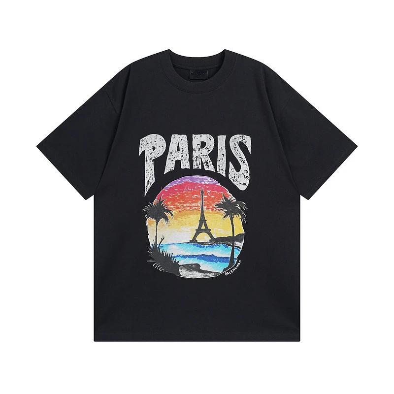 2024 Trendy Men Women Tee Summer Cotton Tshirt Oversized Short Sleeve T Shirt Luxury Brand Print T-shirt Top Clothes Streetwear