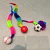Cat Interactive Toys Tickle Cat Colorful Bouncing Ball Pet Supplies Puzzle Teasing Indoor Cat Worm Caterpillar Elastic Toy