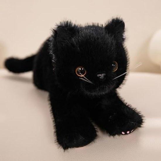 CatCushionFluffyBody PillowTabbyCalico CatBlack CatWhite CatStuffed AnimalToyAnimalGiftPrize50cmRealistic TextureStuffed ToyFluffySoftGiftGraduation