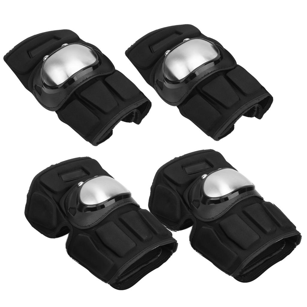4Pcs Motorcycle Knee Elbow Guard Kit Protective Pads Outdoor Riding Support Brace Gear4Pcs Protection Gear