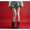 Printed cross stockings, thin anti-snatch pantyhose, sweet hottie black stockings, personalized punk style bottoming stockings for women
