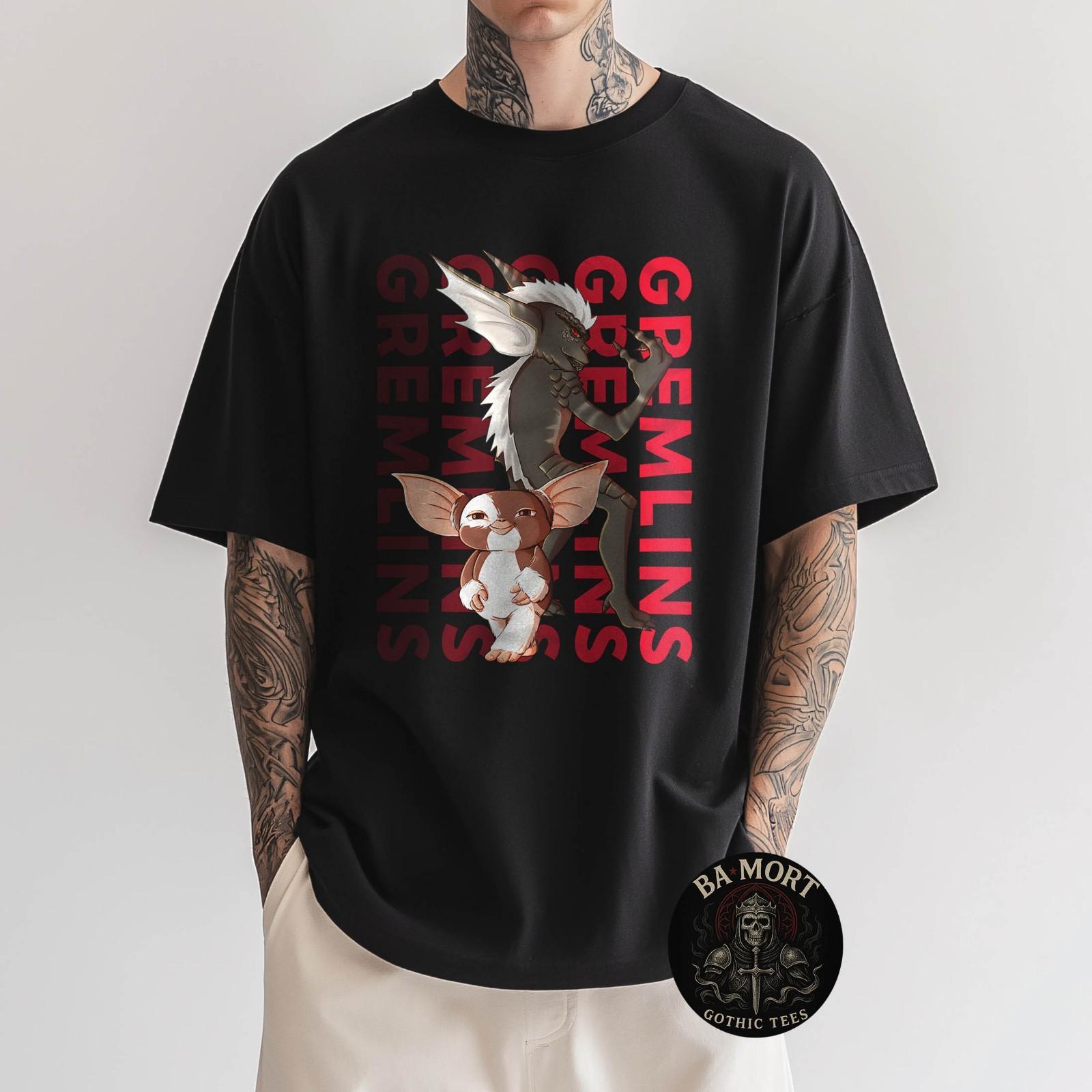 Gremlins Cute Monster Horror Film Style Gizmo Creature T-Shirt S