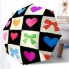 1pc Hearts Bows Automatic Open/Close Umbrella, Portable Folding Umbrella, Compact Travel Umbrella For, Birthday/Christmas Gift 5148