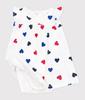 Šaty A0CH1 6 měsíců 67cm [Petit Bateau] Jednodílné Off-white/Multicolor