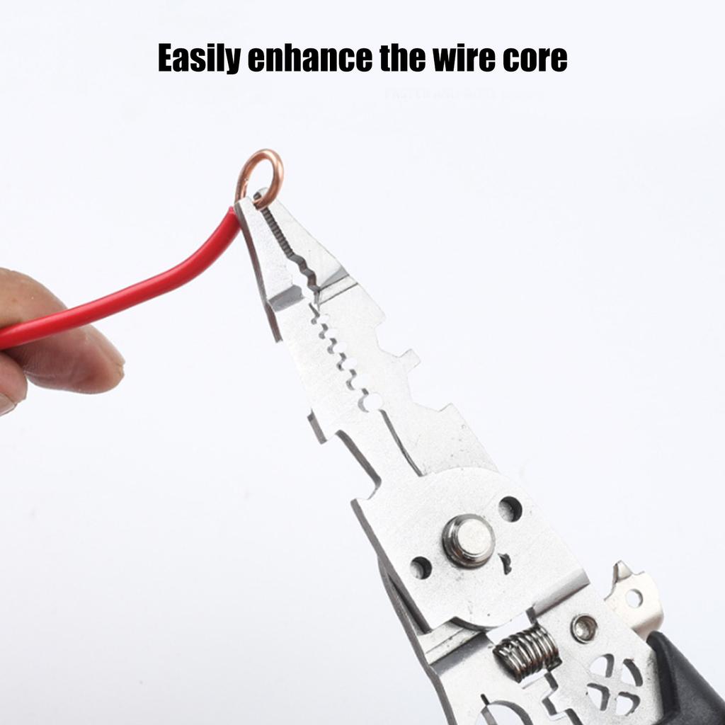 Professional 6Inch MultiFunctional Wire Stripper Crimper Cable Cutter Tool For Electrical Work And Cable Stripping