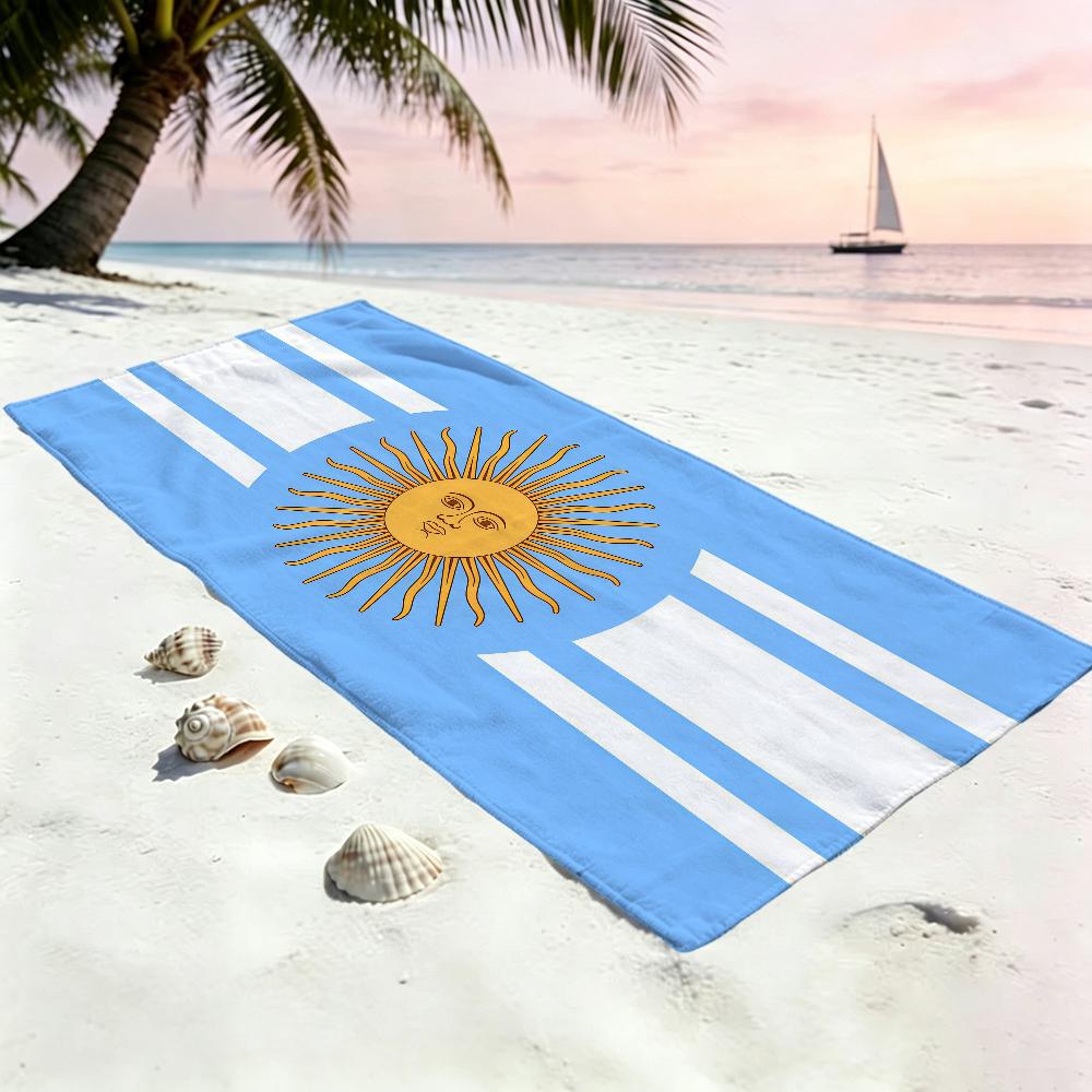 A-argentinien Handtuch Groß Schnelltrocknend Mikrofaser weich Strandhandtuch für Reise Fitness Sauna Baden Camping