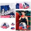 Ribbon Bow Muay Thai Shorts Pants Kickboxing Boxing MMA UFC Martial Arts Unisex Men Women Kid Quick Dry Print Elastic High Waist Polyester Training