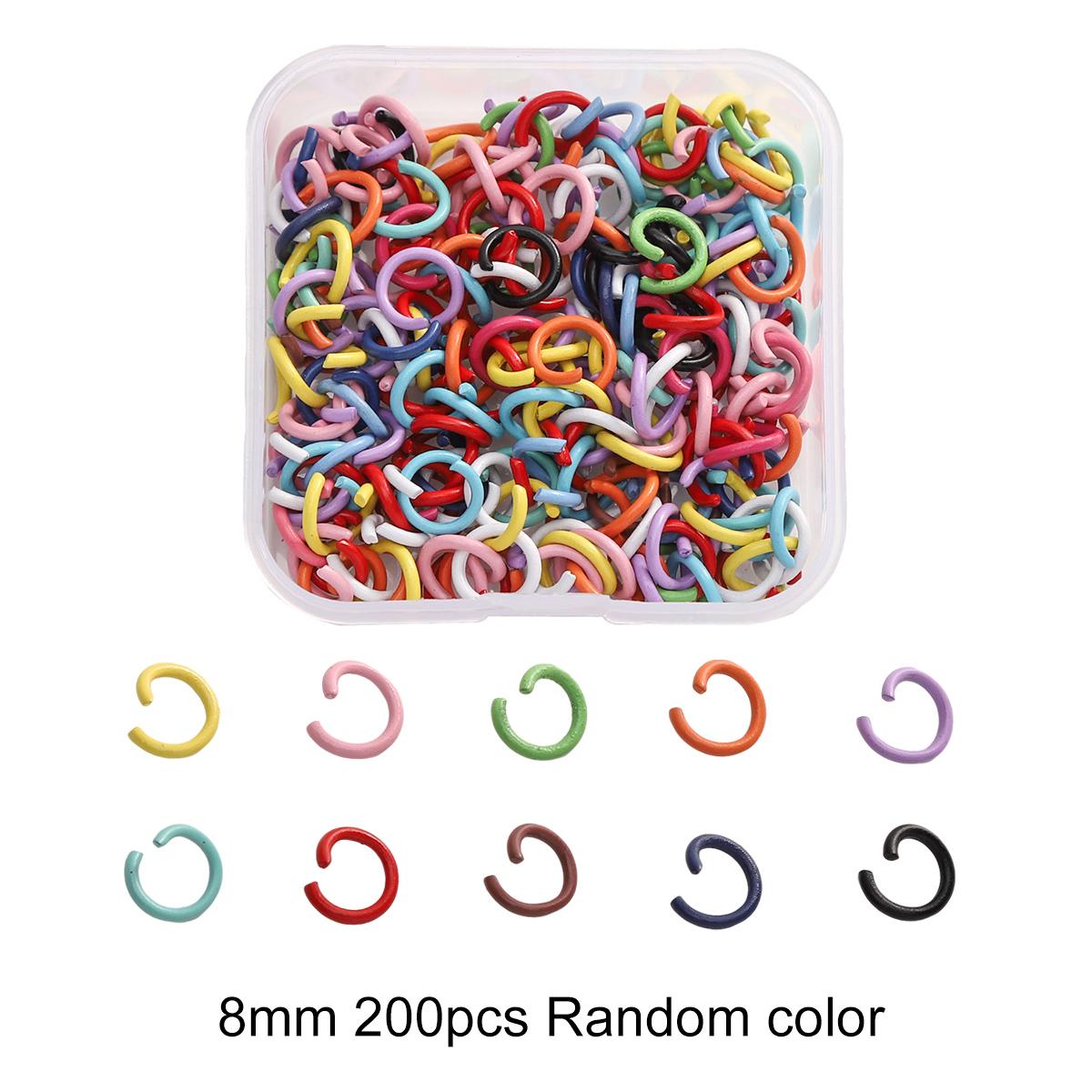 

10-300 шт. в коробке, серия брелоков, соединительные кольца, аксессуары для самостоятельного изготовления ювелирных изделий 8mm 200pcs