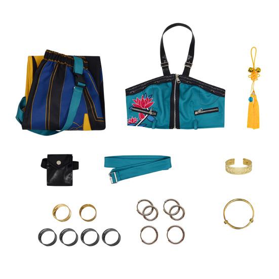 Anime Demon Hunters Costume Set Rumi Inspired Cosplay Outfit Korean Style Dress-up Uniform for Girls Halloween Comic Party