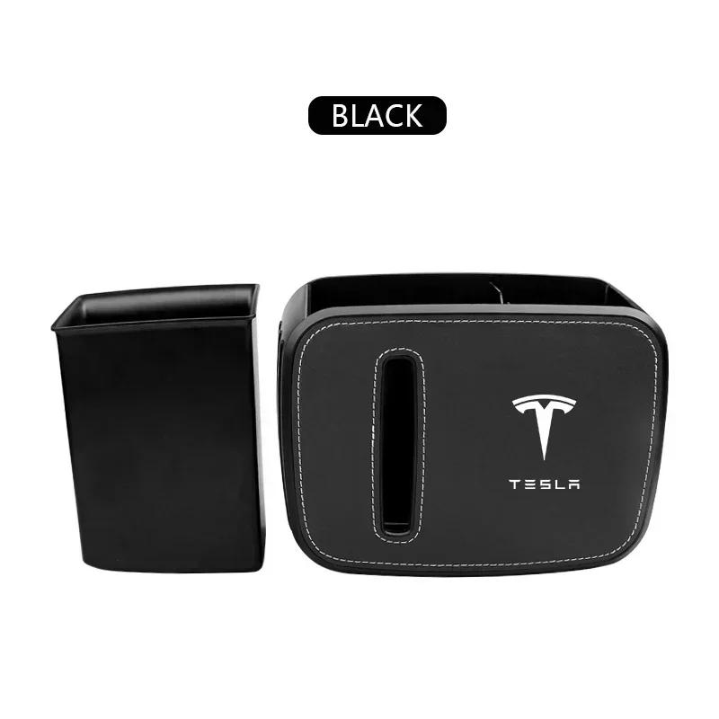 Car Sticker Tesla Car In-vehicle Storage Box Multi-functional Trash Can For Tesla Model 3 2021 S X Y Style Roadster Invader Coil