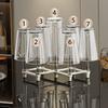 Retractable Cup Drying Rack Drinking Bottle Drainer Stand Plastic Bag Dryer with Non-Slip Bottom for Kitchen Countertop