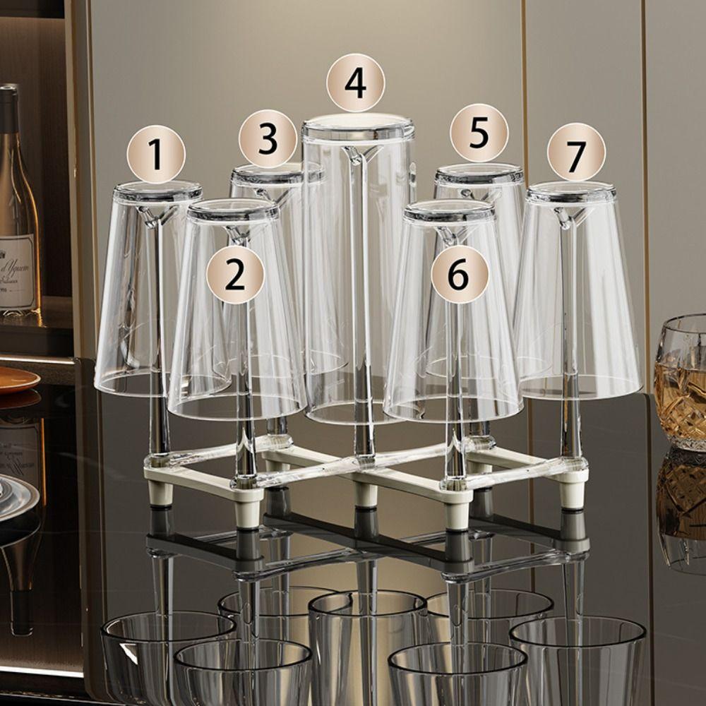 Non-Slip Bottom Cup Drying Rack Retractable Storage Drying Shelf  Countertop Storage
