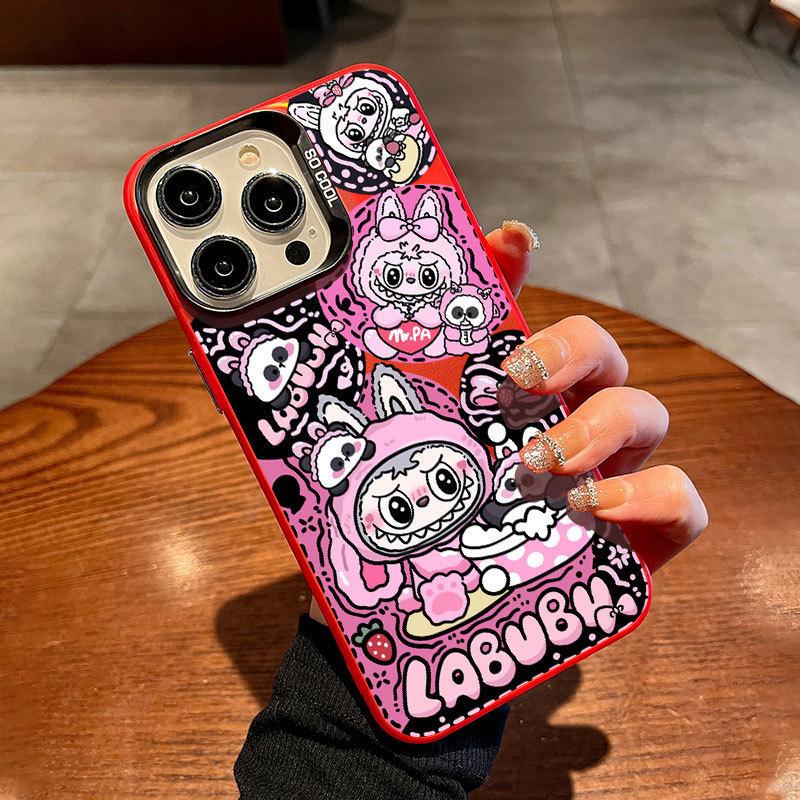 Panda Labu Is Suitable for Apple 16Pro Mobile Phone Case iPhone15 Color Silver 1413 Creative 12promax11x.