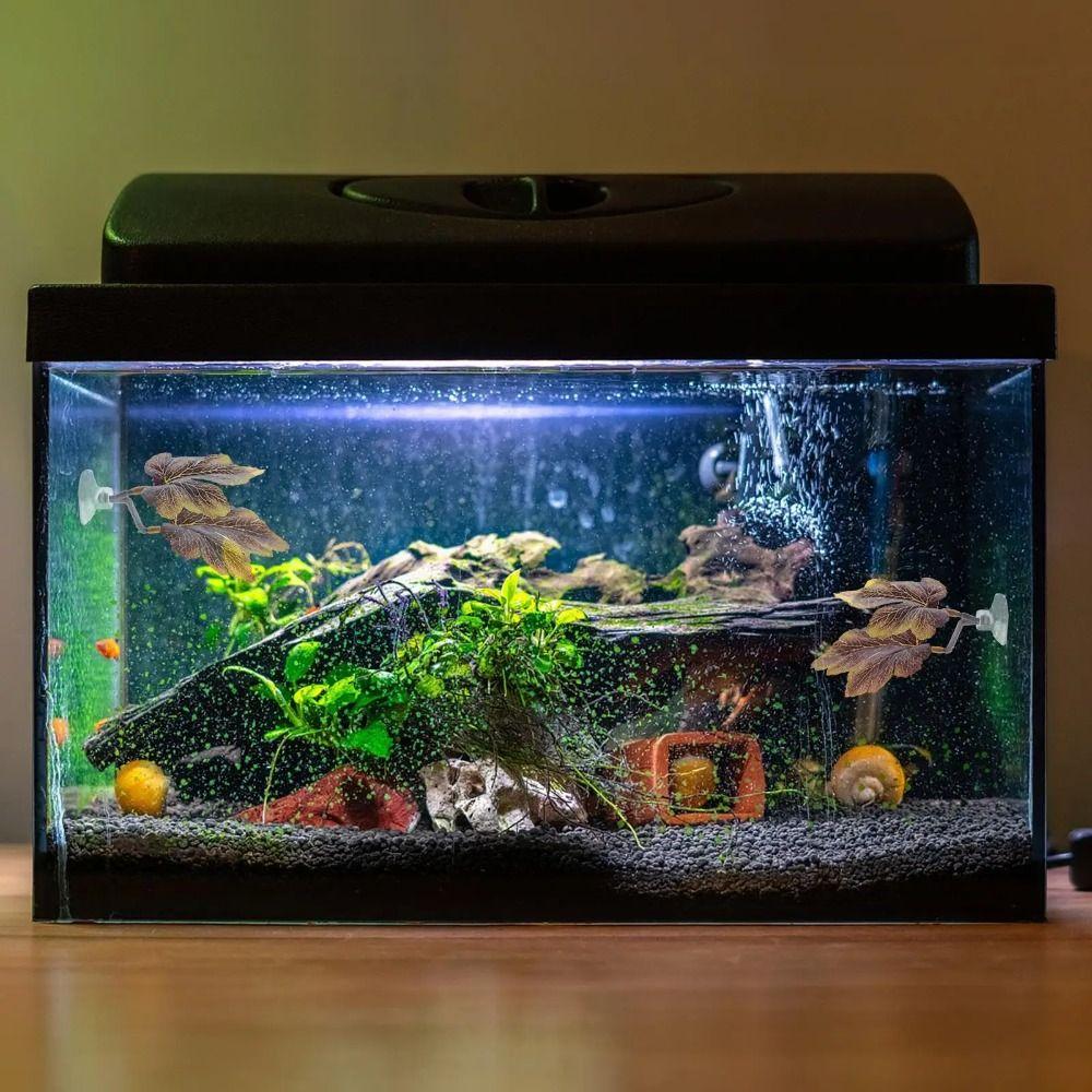 Simulated Aquarium Landscaping with Suction Cups Fish Spawning Leaf Betta Fish Rest Leaf  Aquariums