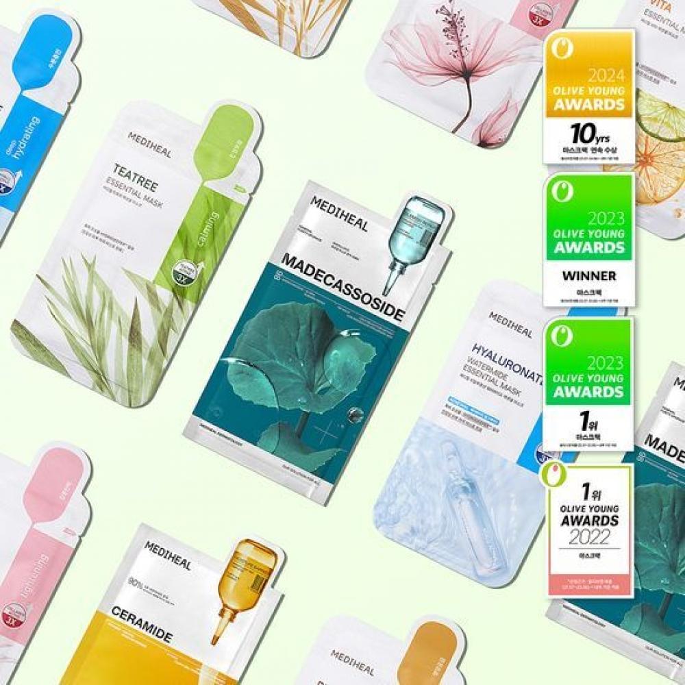 

Mediheal [нет. 1 в течение 6 последовательных лет] Mediheal Essential Mask Pack 1 лист 7 типов 1 плацента