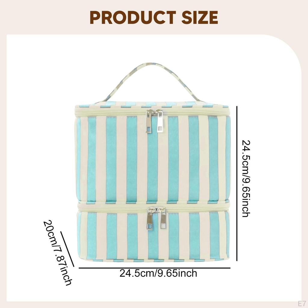 Nail Polish Carrying Case Double Layer Bag Makeup Organizer Manicure Tools Holder Cosmetic Gel