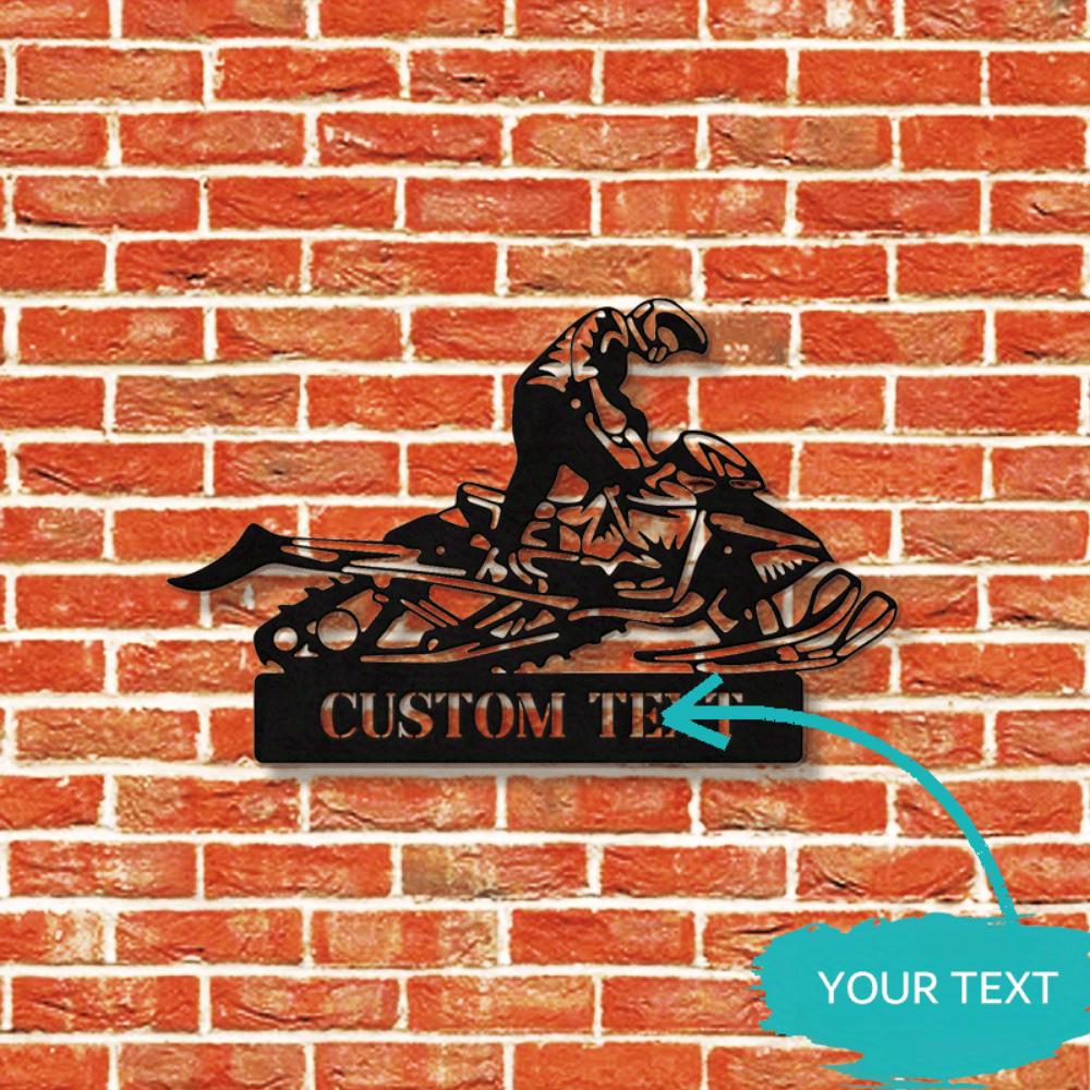 Distinctive Custom Laser-Cut Snowmobiler Metal Wall Art for Garage Outdoor Decor