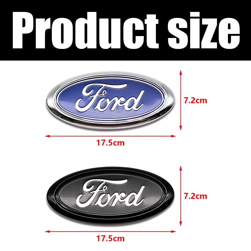 Nowa Naklejka Samochodowa 2026 1 szt. 17,5 cm Emblemat Przód Tył Samochodu Odznaka Bagażnik Maska Naklejka Dekoracyjna Do Ford Edge Escape Fiesta Transit Ranger