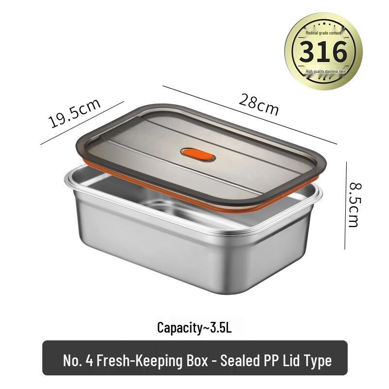 Xiangchong 316 Stainless Steel Rectangular Food Storage Container