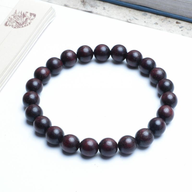Venus Old Material Small-Leaf Red Sandalwood Prayer Beads Chain - High Oil Density, Unisex, New Chinese Style Decoration Gift