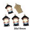 10Pcs Enamel Graduation Hat Charms Pendant for Necklaces Earrings DIY Jewelry Making Decorations Accessories Findings