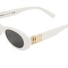 Miu Miu Logo Cat Eye Sunglasses Women sunglasses White 0MU06ZS1425S0